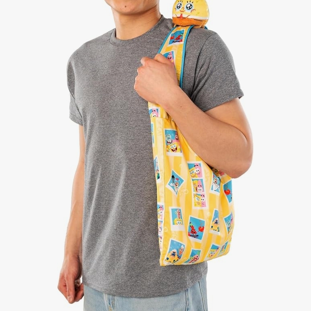 TeeTurtle SpongeBob SquarePants Plushie Tote Bag - Officially Licensed Cute New!